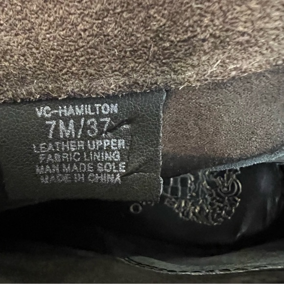 Vince Camuto Hamilton Italian Olive Green Suede Booties Size 7 EUC - Picture 6 of 7